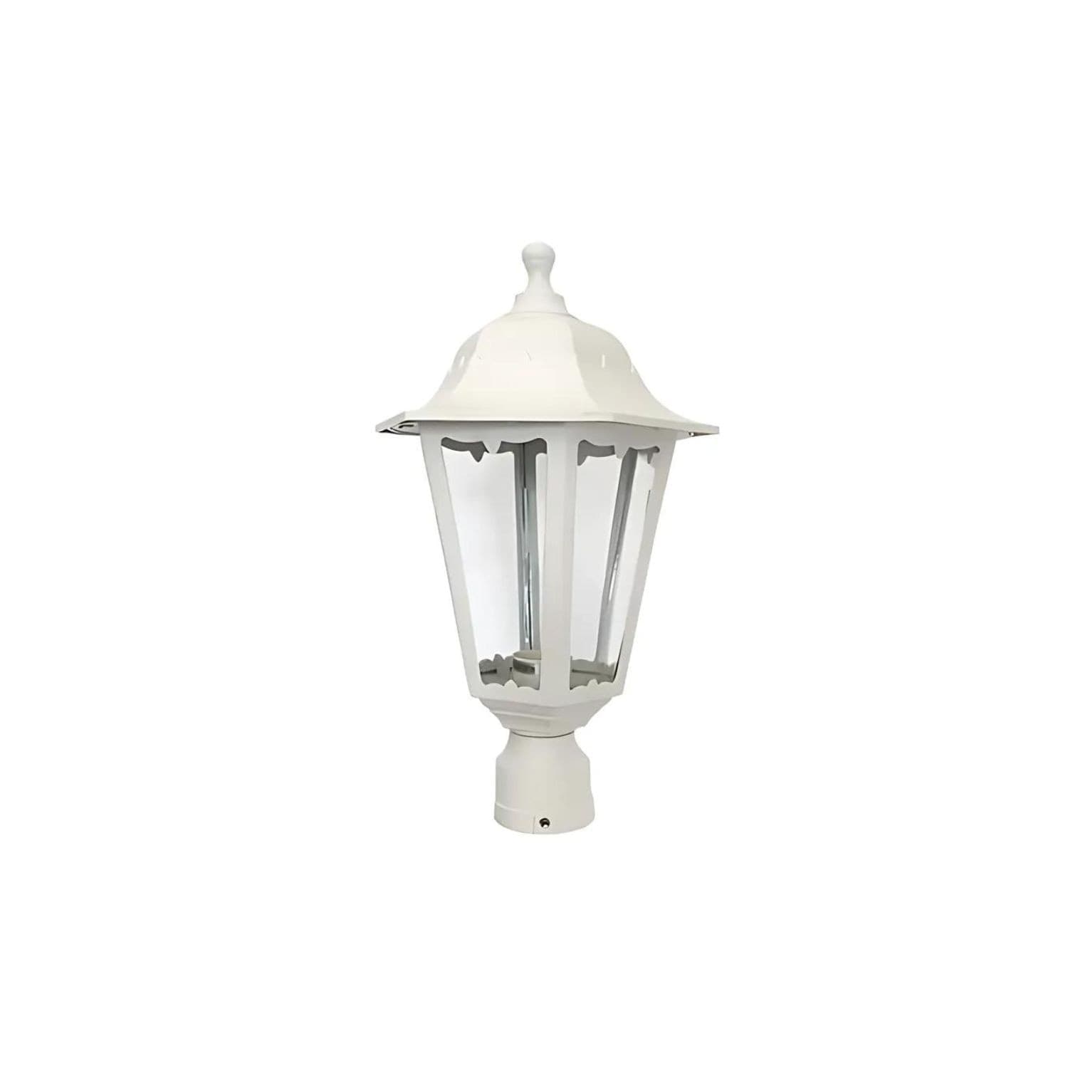 Poliplast-Lanterna-Attacco-Palo-100w-Amanda-Bianco