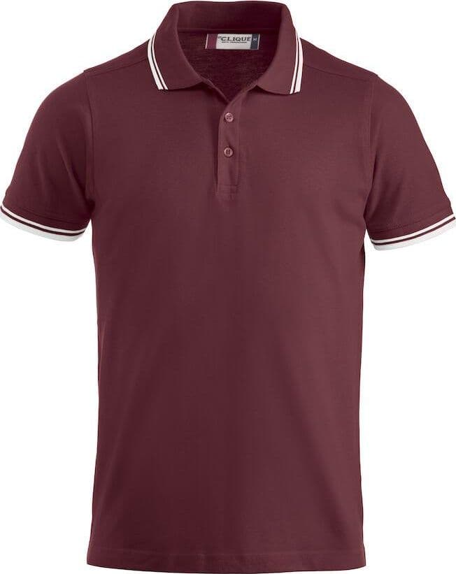 Polo Amarillo Bordeaux Polo Manica Corta con Profili Bianco in Polo Dresswork - Como, commercioVirtuoso.it