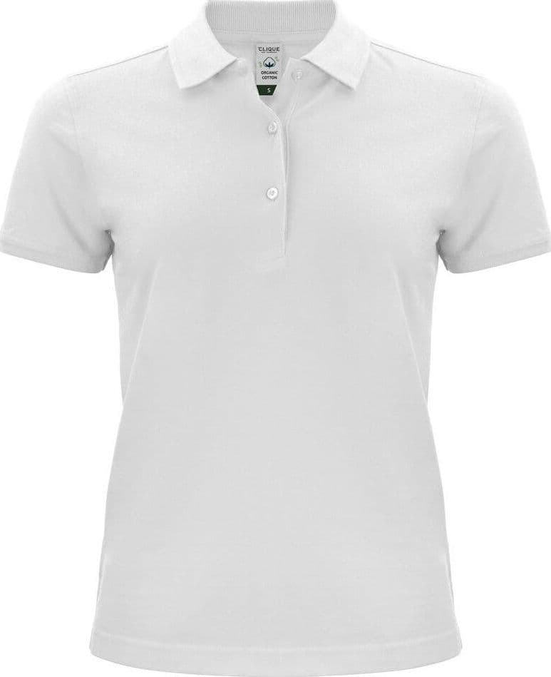 Polo Classic Organico Bianco Polo Donna Manica Corta Ecosostenibile