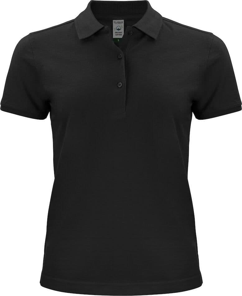 Polo Classic Organico Nero Polo Donna Manica Corta Ecosostenibile in Polo Dresswork - Como, commercioVirtuoso.it