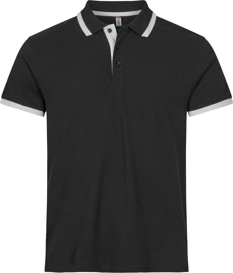 Polo Clique Austin Nero Polo Cotone con Inserti in Polo Dresswork - Como, commercioVirtuoso.it
