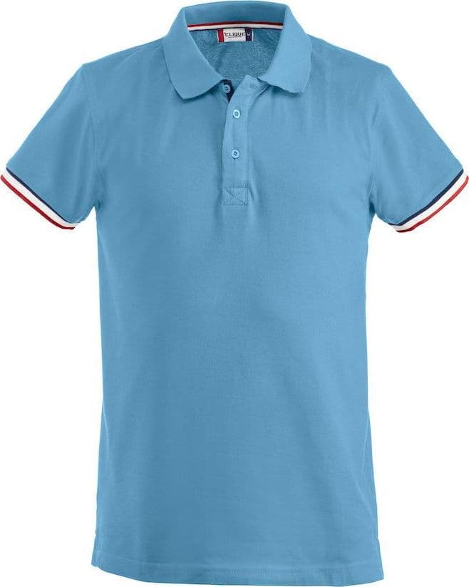 Polo Newton Azzurro Polo Uomo con Profili in Contrasto in Polo Dresswork - Como, commercioVirtuoso.it