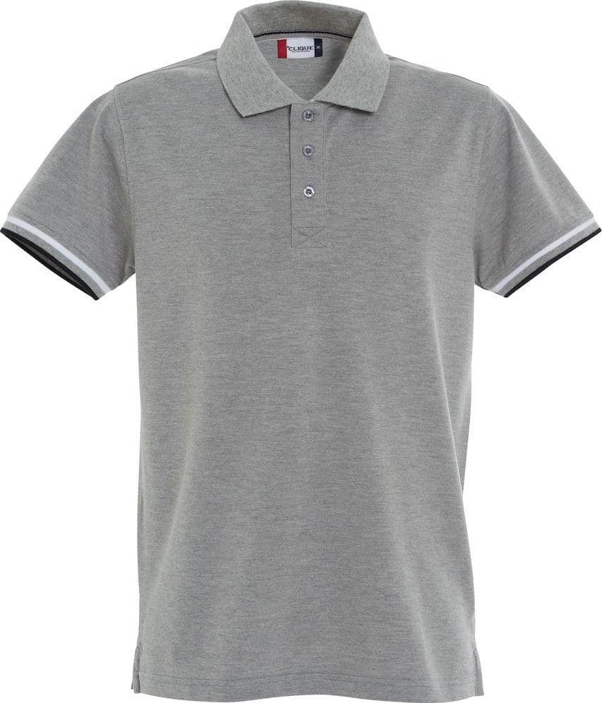 Polo Newton Grigio Melange Polo Uomo con Profili in Contrasto Taglie Forti in Polo Dresswork - Como, commercioVirtuoso.it