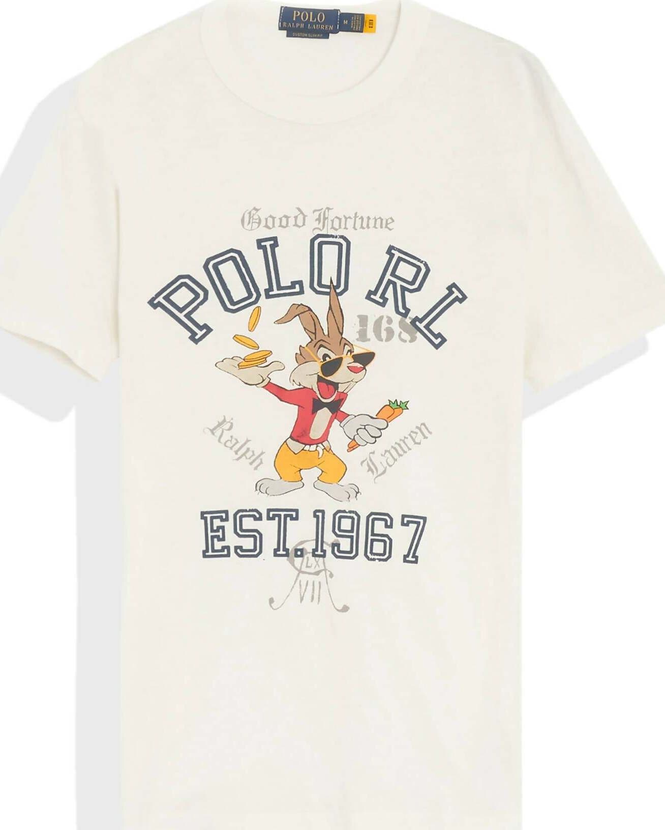 Polo Ralph Lauren Short Sleeve T-shirt Con Stampa Uomo Maglia Bianca Girocollo 100% Cotone Maglietta Uomo Polo Rl Est. 1967 Moda/Uomo/Abbigliamento/T-shirt polo e camicie/T-shirt Euforia - Bronte, Commerciovirtuoso.it