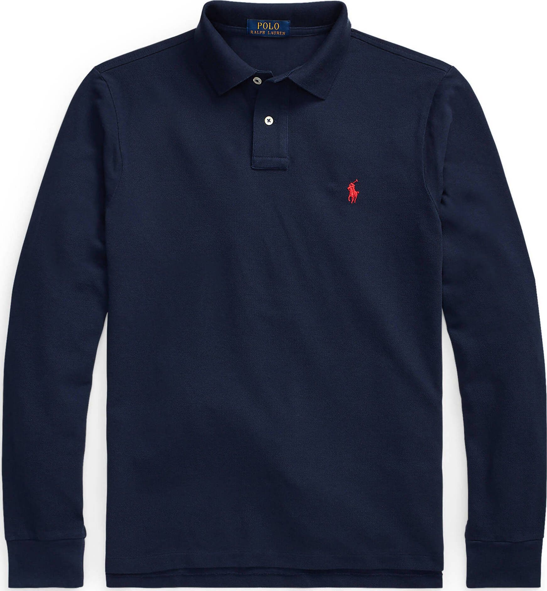 Polo Ralph Lauren Uomo Maglia a Maniche Lunghe con Colletto Custom Slim Fit Moda/Uomo/Abbigliamento/Abbigliamento sportivo/Camicie e T-shirt sportive/Polo Euforia - Bronte, Commerciovirtuoso.it