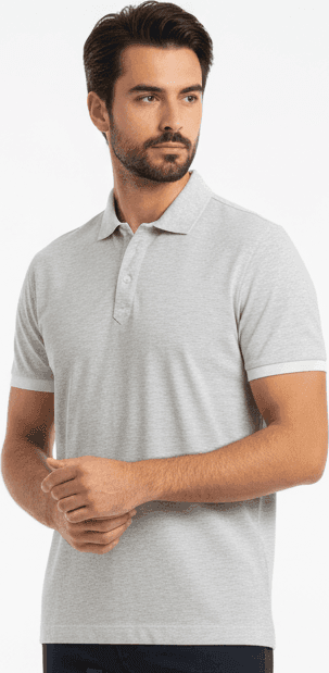 Polo Uomo Brunello Cucinelli - Colore bianco con sfumature grigio in Polo Couture - Sestu, commercioVirtuoso.it