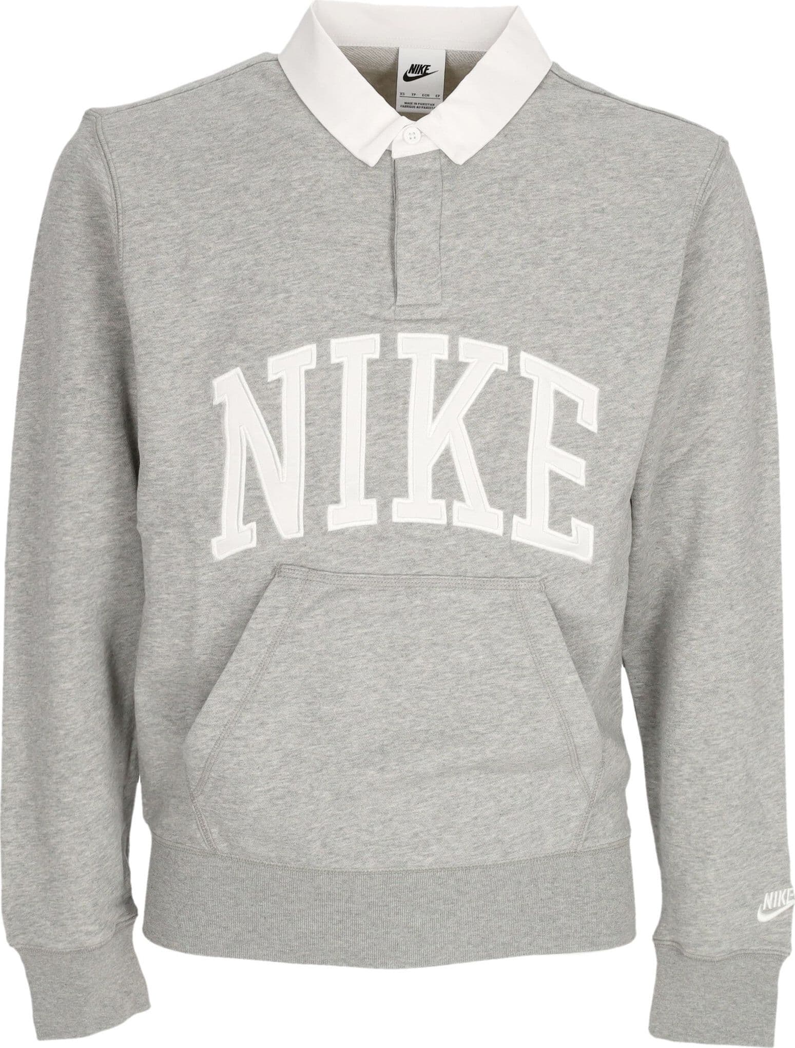 Nike Polo Manica Lunga Uomo Club L/s Polo Dk Grey Heather/white da uomo in Maglioni Drestige - Casamassima, commercioVirtuoso.it