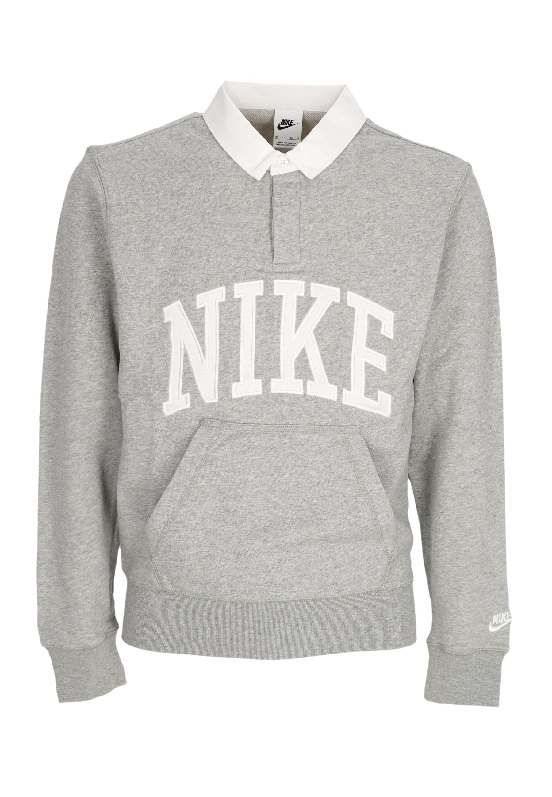 Nike Polo Manica Lunga Uomo Club L/s Polo Dk Grey Heather/white da uomo in Maglioni Drestige - Casamassima, commercioVirtuoso.it