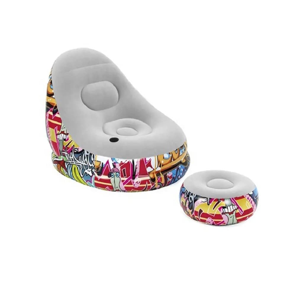 Poltrona Gonfiabile Comfort Cruiser Graffiti Lounge Sgabello 121x100x86cm 75076 Giochi e giocattoli/Sport e giochi all'aperto/Giochi aquatici e piscine per bambini/Canotti e gonfiabili galleggianti Trade Shop italia - Napoli, Commerciovirtuoso.it