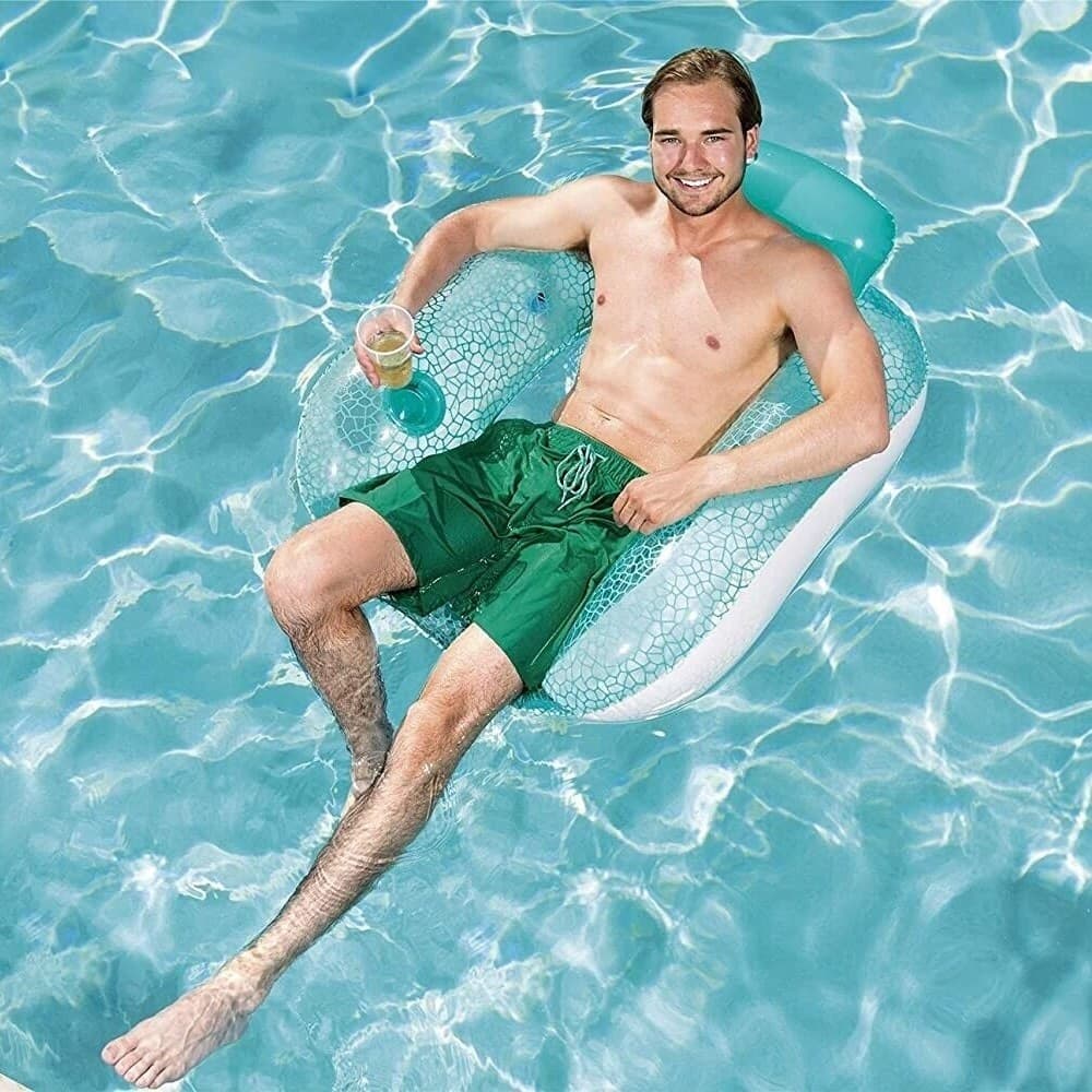 Poltrona Gonfiabile Flip-pillow Lounge 102x94cm Con Portabicchiere Piscina 43097 Giochi e giocattoli/Sport e giochi all'aperto/Giochi aquatici e piscine per bambini/Canotti e gonfiabili galleggianti Trade Shop italia - Napoli, Commerciovirtuoso.it