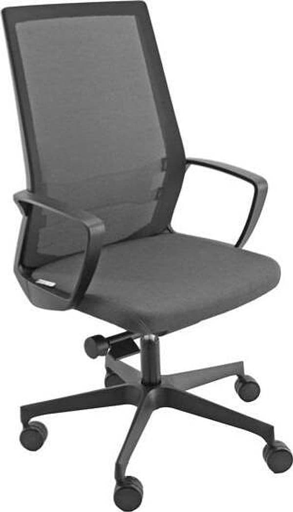 Poltrona semidirezionale I70 - con braccioli - grigio-nero - Unisit Casa e cucina/Arredamento/Studio/Sedie e Sgabelli/Sedie da scrivania Eurocartuccia - Pavullo, Commerciovirtuoso.it