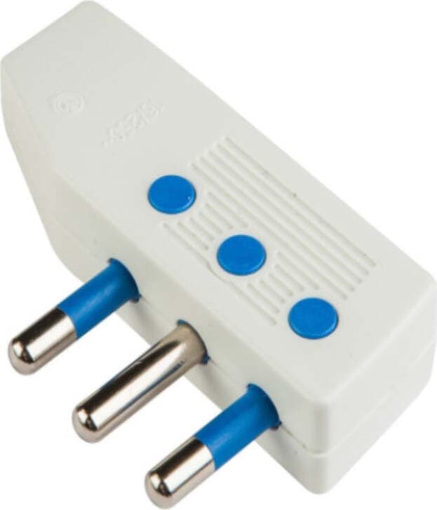 POLYPOOL SECUR - SPINA SALVASPAZIO CON SPINOTTI ORIENTABILI 16A 2P+T 250 V - COLORE BIANCO