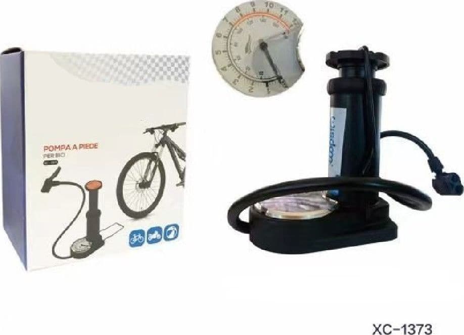 Pompa A Pedale Piede Gonfiatore Per Ruote Biciclette Moto Palle Manometro Xc1373 Sport e Tempo Libero > Ciclismo > Ricambi per Bici > Sport Trade Shop italia - Napoli, Commerciovirtuoso.it