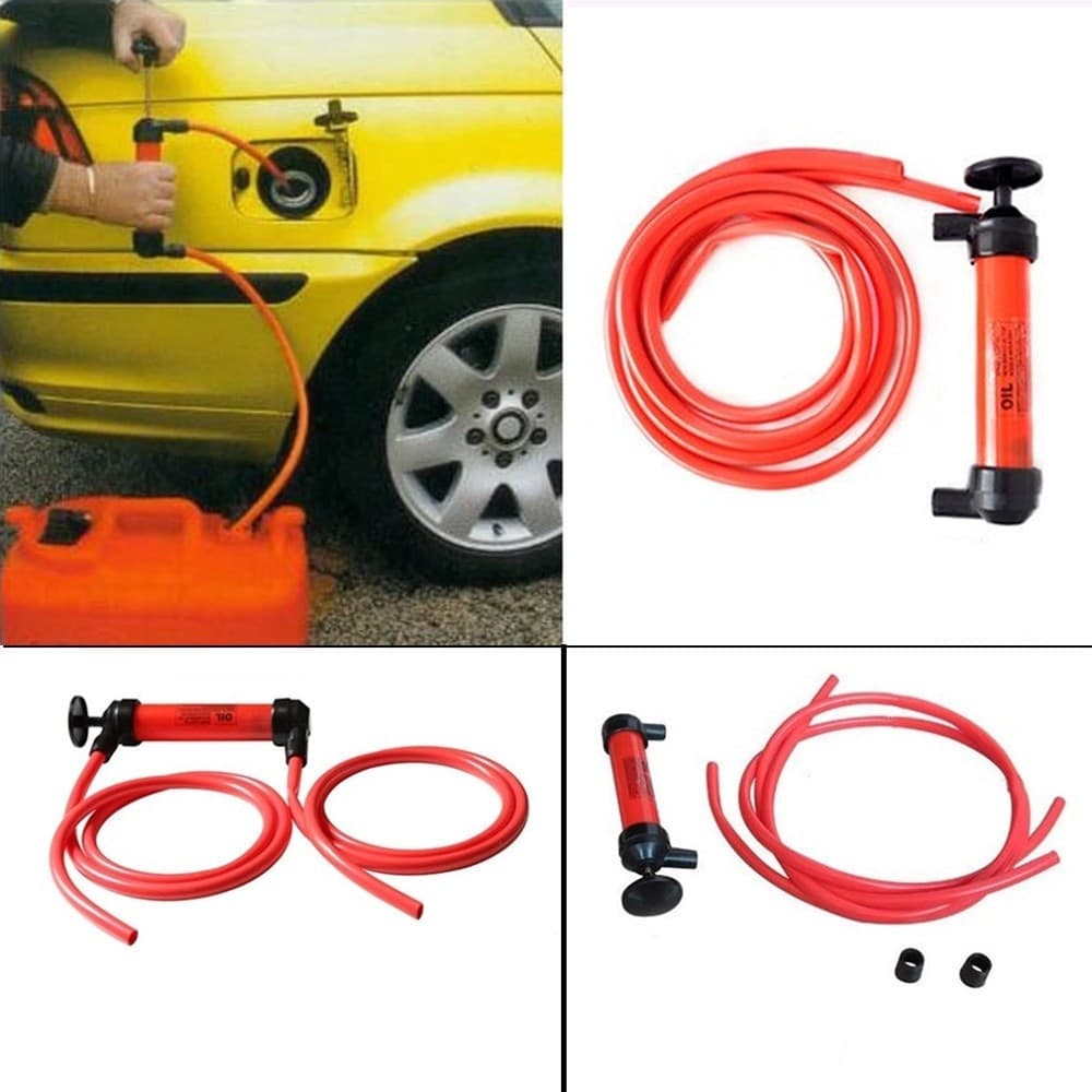 Pompa-A-Sifone-Aspira-Liquidi-Con-Tubi-Flessibili-Travaso-Benzina-Gasolio-Olio