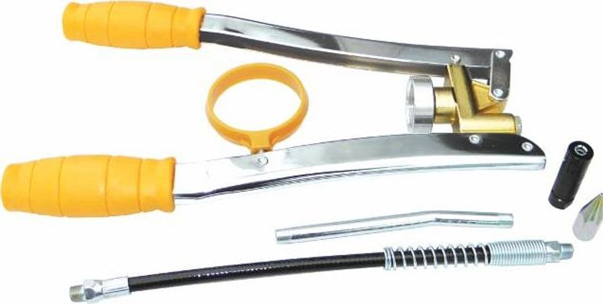 Pompa per ingrassaggio Ama a 2 leve 500gr con tubo e testina in Pistole per grasso GardenStore - Novellara, commercioVirtuoso.it