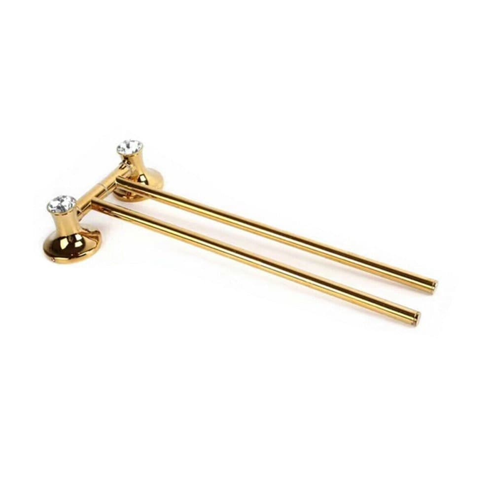 Porta Asciugamani 2 Aste Supporto Per Bagno Da Muro Casa Dorato Oro Dgo-110 Casa, arredamento e bricolage > Accessori Bagno > Set da Bagno Trade Shop italia - Napoli, Commerciovirtuoso.it