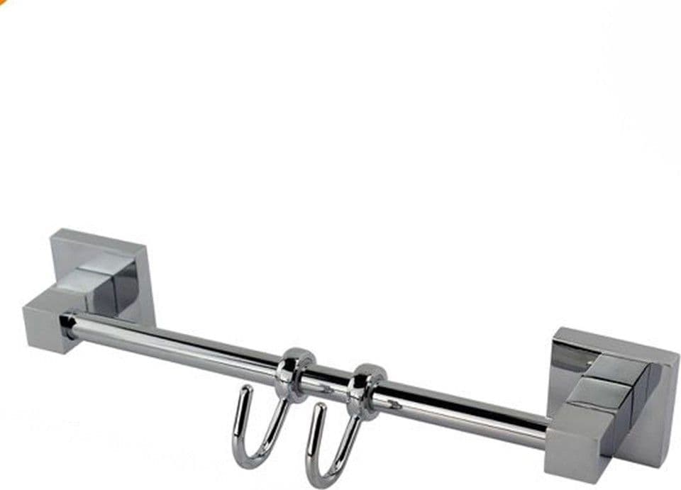 Porta Asciugamani Con 2 Ganci Appendini Fissaggio A Parete Bagno Square 59194 Casa, arredamento e bricolage > Accessori Bagno > Set da Bagno Trade Shop italia - Napoli, Commerciovirtuoso.it
