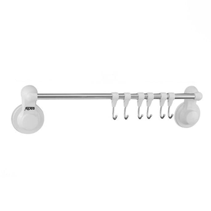 Porta Asciugamani Con 6 Ganci Appendini Fissaggio Parete Ventosa Bagno 42cm 59550 Casa, arredamento e bricolage > Accessori Bagno > Set da Bagno Trade Shop italia - Napoli, Commerciovirtuoso.it