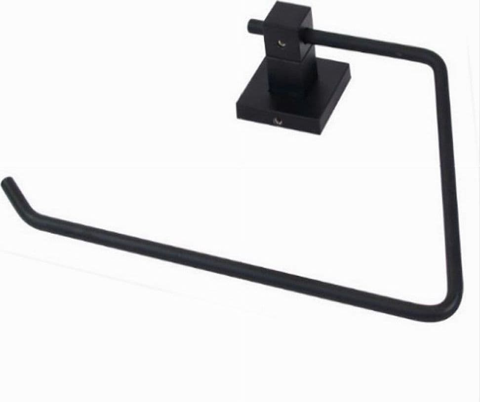 PORTA ASCIUGAMANO AD ANELLO APERTO DA MURO IN ACCIAIO NERO ARREDO DA BAGNO 79983 in Portasciugamani da parete Trade Shop italia - Napoli, commercioVirtuoso.it