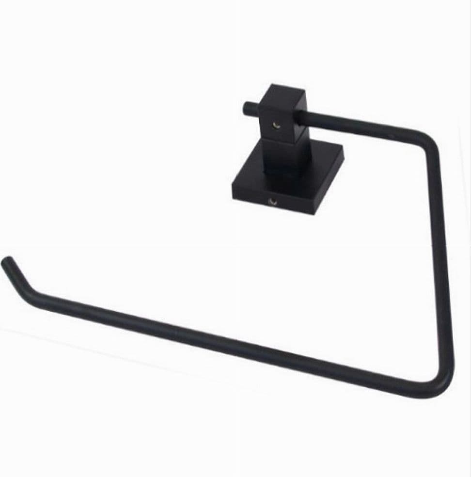 PORTA ASCIUGAMANO AD ANELLO APERTO DA MURO IN ACCIAIO NERO ARREDO DA BAGNO 79983 in Portasciugamani da parete Trade Shop italia - Napoli, commercioVirtuoso.it