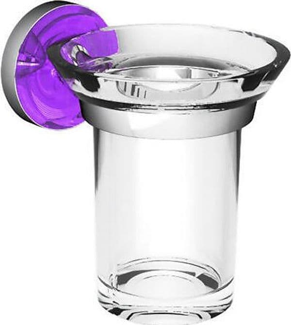 Porta Bicchiere Spazzolini Abs Cromato E Viola Serie Atla Made In Italy Design Moderno Porta Bicchiere Da Parete Arca Concept in Bicchieri porta spazzolini Arca Concept - Brescia, commercioVirtuoso.it
