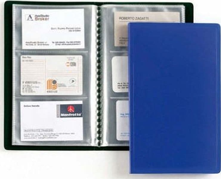 Porta biglietti da visita - 20 buste con 3 tasche ciascuna - 12 5x20 5 cm - nero - Favorit Cancelleria e prodotti per ufficio/Archivio ufficio e accessori per scrivania/Accessori da scrivania e archiviazione/Porta biglietti da visita Eurocartuccia - Pavullo, Commerciovirtuoso.it