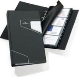 Porta biglietti da visita Visifix Pro - ad anelli - 200 posti - 14 5x25 5cm - antracite - Durable Cancelleria e prodotti per ufficio/Archivio ufficio e accessori per scrivania/Accessori da scrivania e archiviazione/Porta biglietti da visita Eurocartuccia - Pavullo, Commerciovirtuoso.it