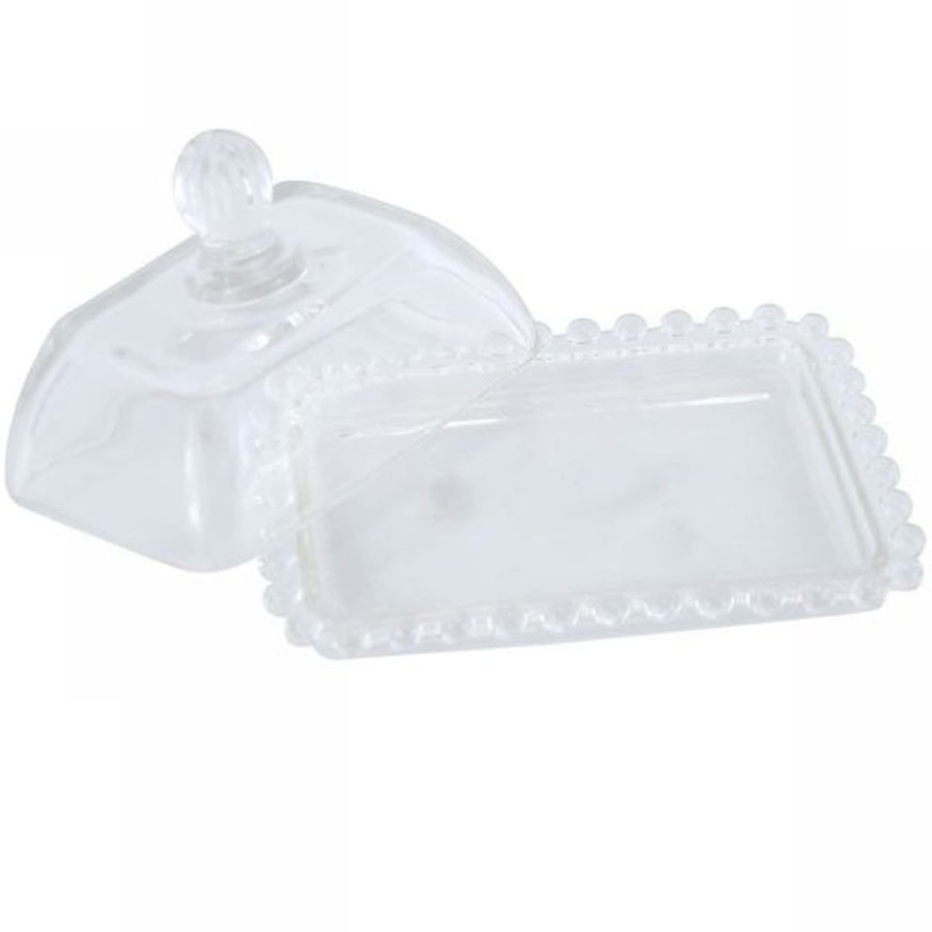 Porta Burro Rettangolare In Vetro Trasparente Burriera Bomboniera Cm 14.5x11 Casa e cucina/Stoviglie/Piatti ciotole e vassoi/Piatti per servire/Burriere Trade Shop italia - Napoli, Commerciovirtuoso.it