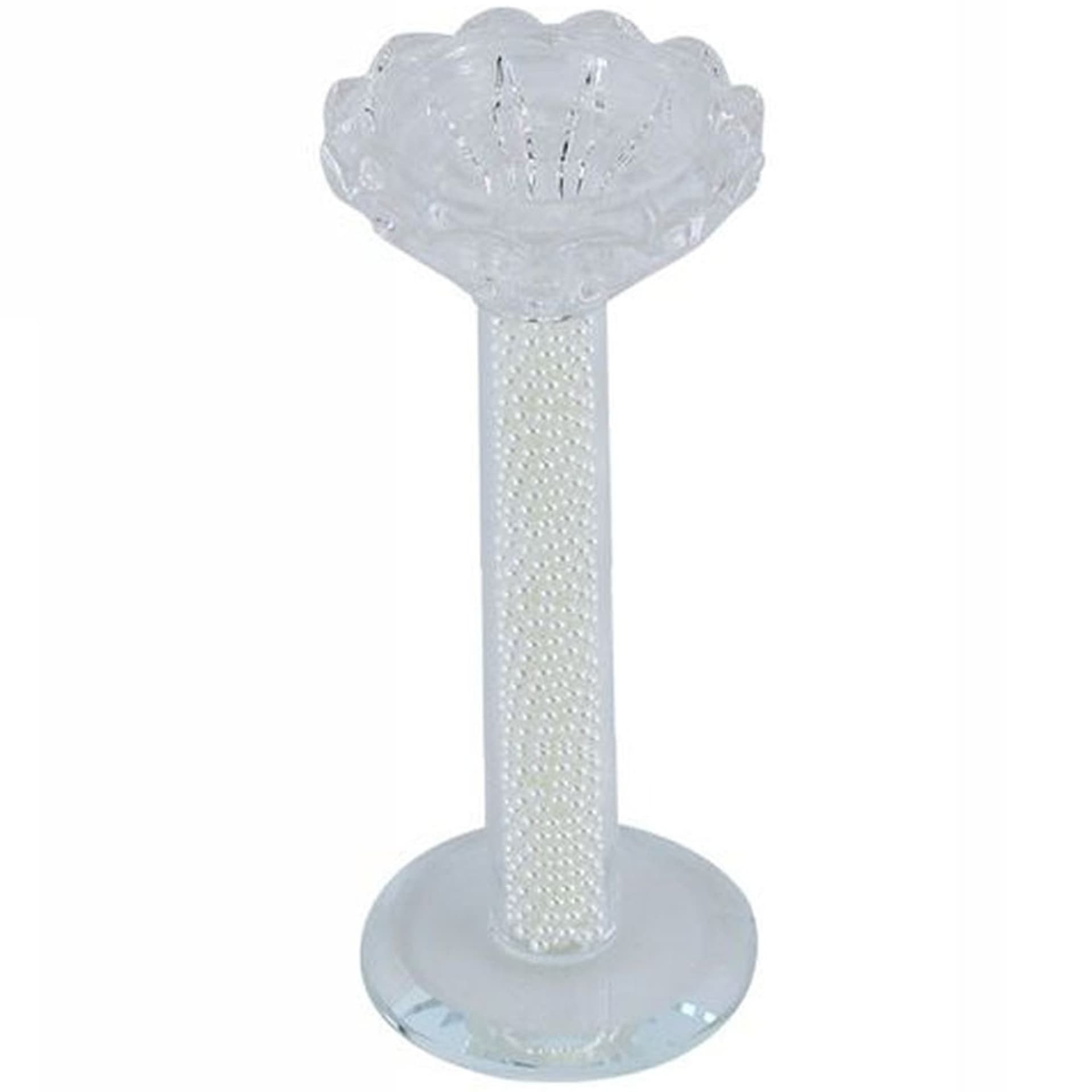 Porta Candela Vetro Perle Candeliere Idea Regalo Bomboniera Cristallo 14x5.8 Cm Casa e cucina/Decorazioni per interni/Candele e portacandele/Portacandele/Portacandele a colonna Trade Shop italia - Napoli, Commerciovirtuoso.it