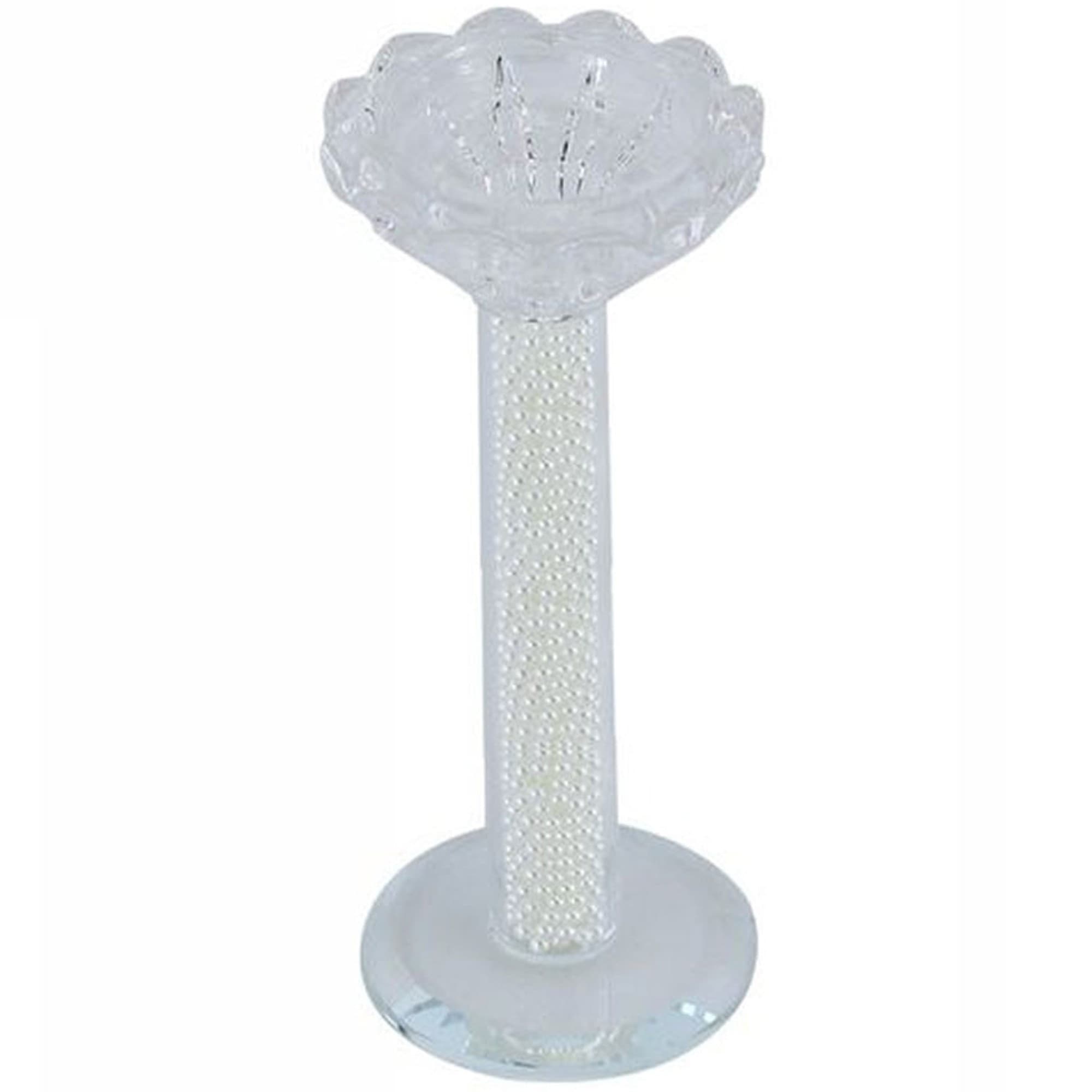 Porta Candela Vetro Perle Candeliere Idea Regalo Bomboniera Cristallo 14x5.8 Cm Casa e cucina/Decorazioni per interni/Candele e portacandele/Portacandele/Portacandele a colonna Trade Shop italia - Napoli, Commerciovirtuoso.it