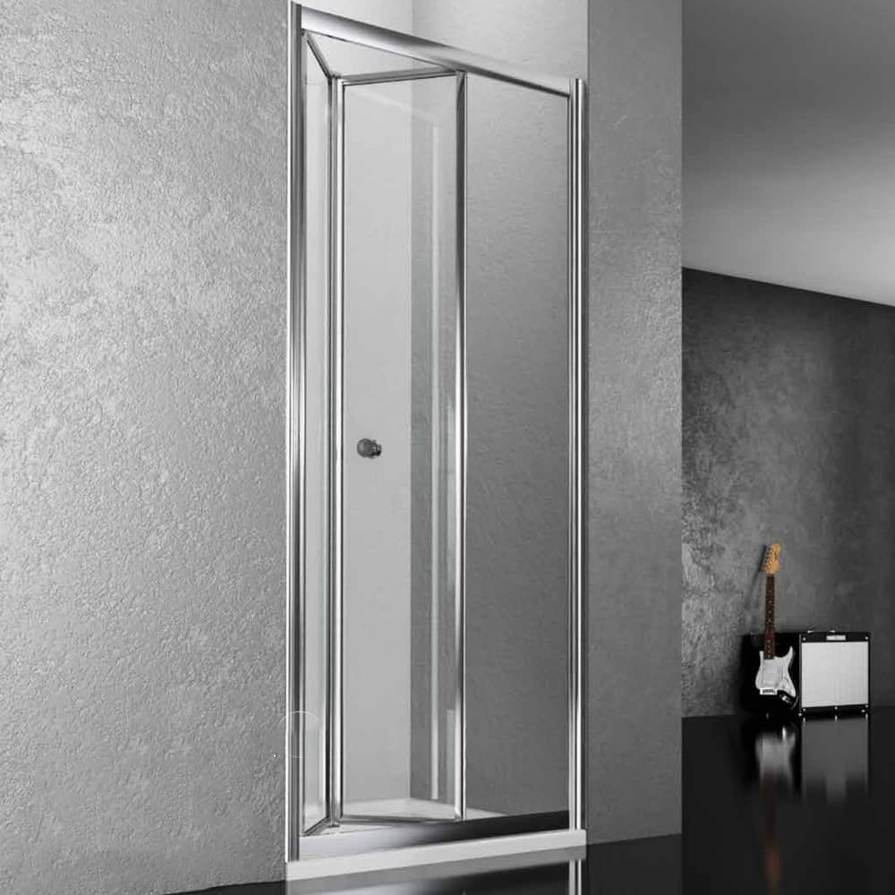 Porta Doccia a Soffietto Book per Nicchia con Apertura Totale Cristallo Temprato Stampato Fai da te/Attrezzature per cucine e bagni/Attrezzature per bagni/Docce e componenti doccia/Box doccia Ogomondo - Martina Franca, Commerciovirtuoso.it