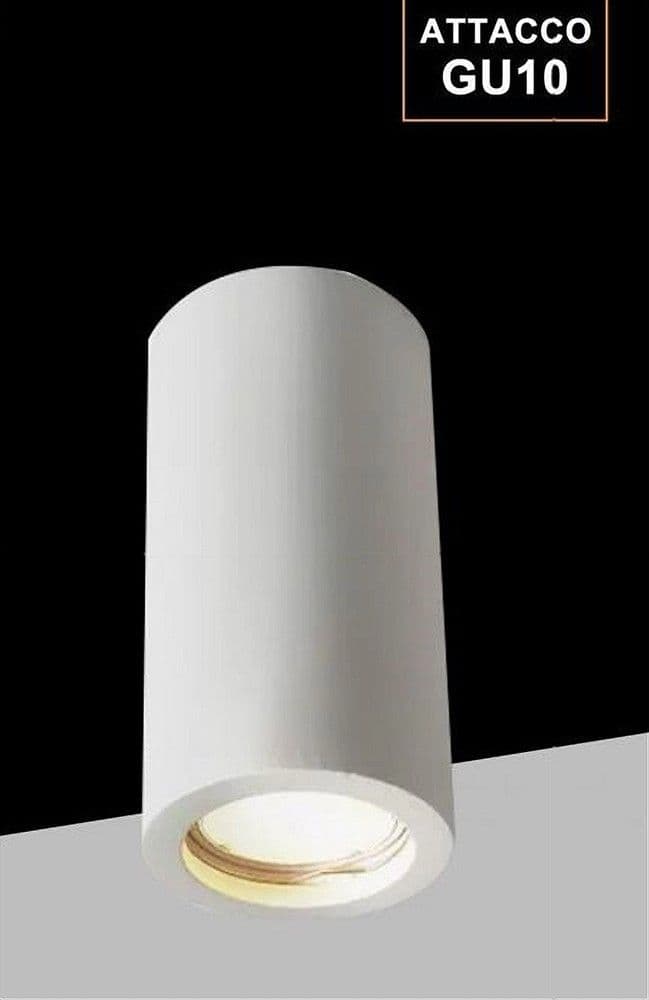 PORTA FARETTO APPLIQUE DA SOFFITTO IN GESSO VERNICIABILE CILINDRO GU10 GS-C140-T in Plafoniere Trade Shop italia - Napoli, commercioVirtuoso.it