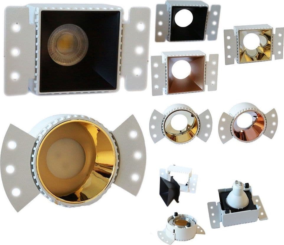 Porta Faretto Da Incasso Lampadine Led Gu10 7watt Per Controsoffitto Cartongesso Portafaretti Trade Shop italia - Napoli, Commerciovirtuoso.it