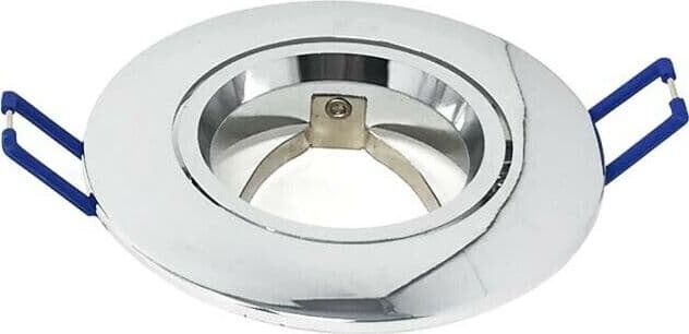 Porta-Faretto-Da-Incasso-Tondo-.-Supporto-Portafaretto-Controsoffitto-P12-Argento-Universo