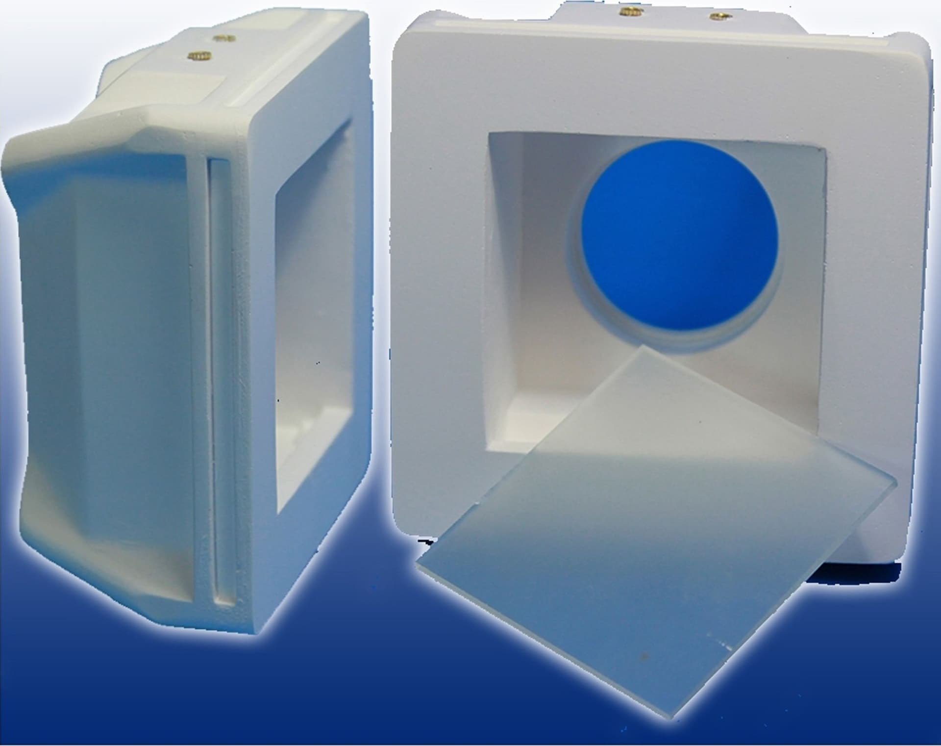 PORTA FARETTO FISSO IN GESSO AD INCASSO LED QUADRATO CON VETRO GU10 12X12 CM Trade Shop italia - Napoli, Commerciovirtuoso.it
