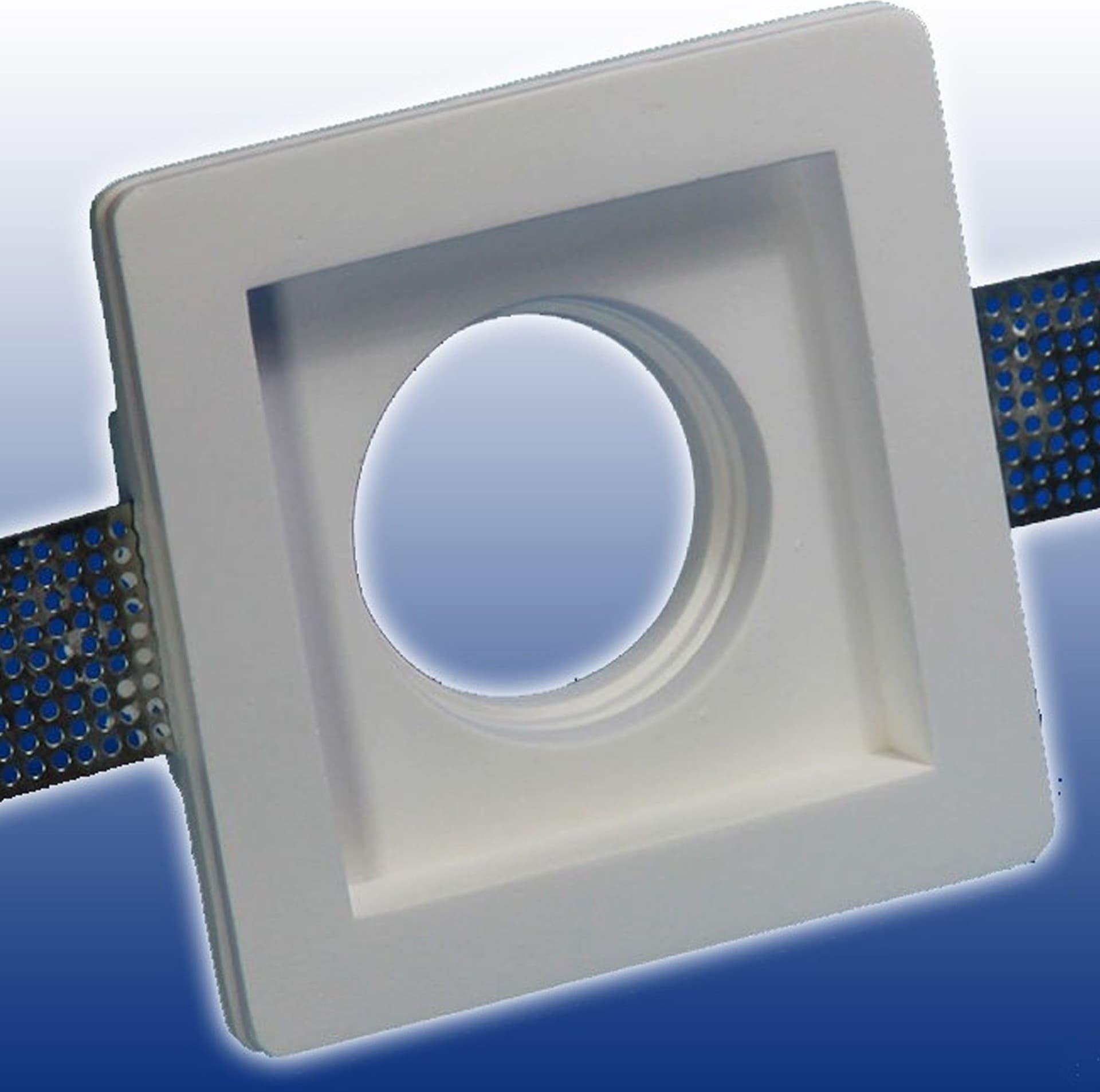 PORTA FARETTO FISSO IN GESSO AD INCASSO PER LAMPADINE GU10 LED QUADRATO 10X10 CM Trade Shop italia - Napoli, Commerciovirtuoso.it