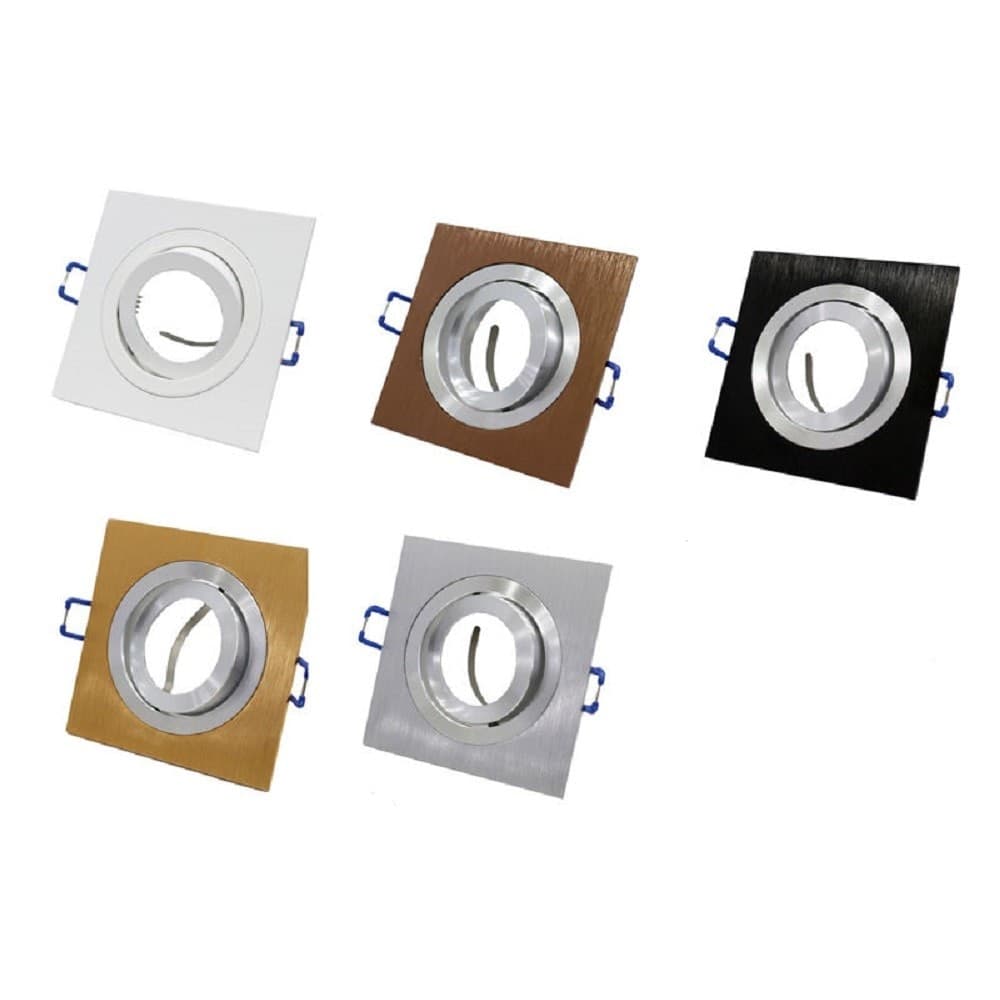 Porta Faretto Incasso Faretto Gu10 Quadrato Acciaio Orientabile Portalampada P3 Casa, arredamento e bricolage > Illuminazione da interno > Portafaretti Trade Shop italia - Napoli, Commerciovirtuoso.it