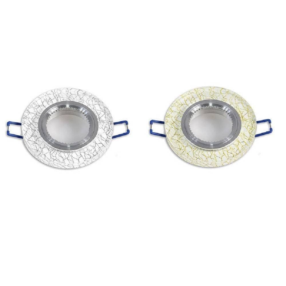 Porta-Faretto-Incasso-Per-Faretto-Tondo-Vetro-Bianco-Venature-Oro-Argento-P15