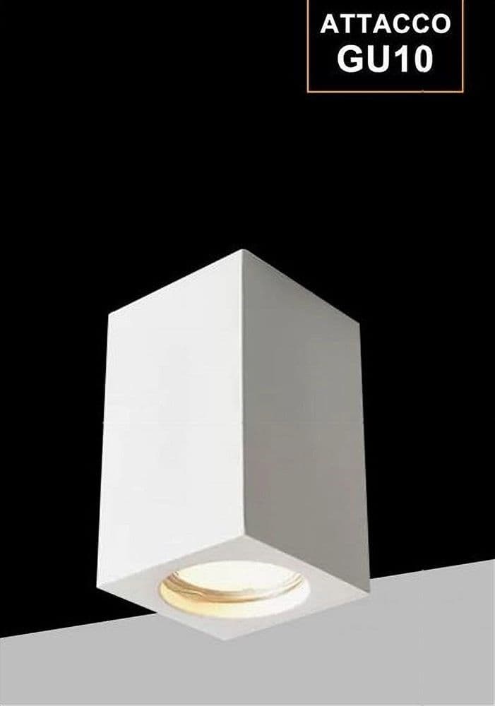 PORTA FARETTO LAMPADA DA SOFFITTO QUADRATO IN GESSO GU10 H110MM IP20 GS-C110-Q in Faretti da muro Trade Shop italia - Napoli, commercioVirtuoso.it