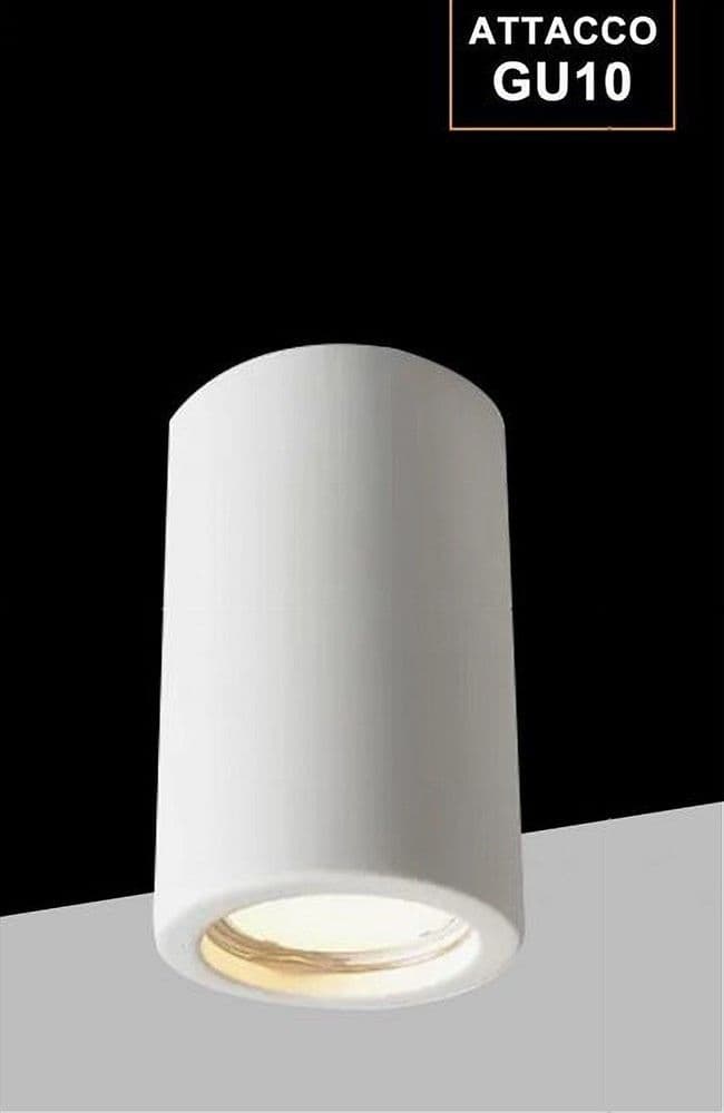 PORTA FARETTO LAMPADA SOFFITTO GU10 CILINDRO GESSO H110MM VERNICIABILE GS-C110-T in Plafoniere Trade Shop italia - Napoli, commercioVirtuoso.it
