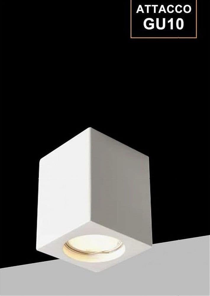 PORTA FARETTO LAMPADA SOFFITTO QUADRATO IN GESSO ATTACCO GU10 H90MM IP20 GS-C90-Q in Faretti da soffitto Trade Shop italia - Napoli, commercioVirtuoso.it