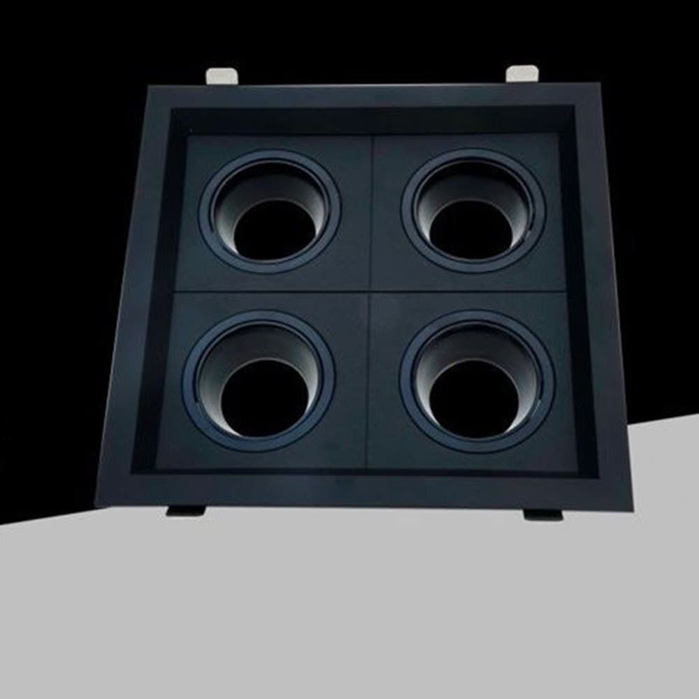 PORTA FARETTO QUADRUPLO ORIENTABILE INCASSO NERO PER LAMPADINE GU10/GU5.3 P33-N4 in Faretti da soffitto Trade Shop italia - Napoli, commercioVirtuoso.it