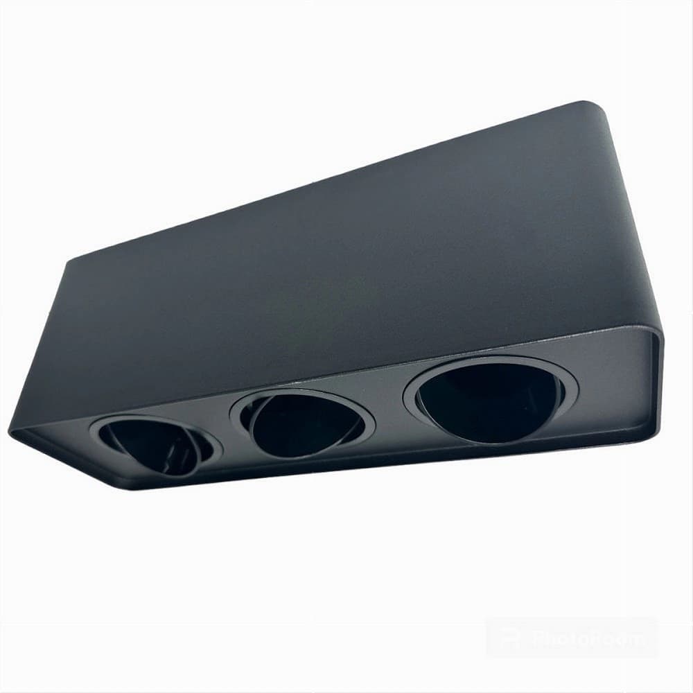 PORTA FARETTO TRIPLO ORIENTABILE DA SOFFITTO NERO PER FARETTO GU10 GU5.3 P34-N3 in Faretti da soffitto Trade Shop italia - Napoli, commercioVirtuoso.it