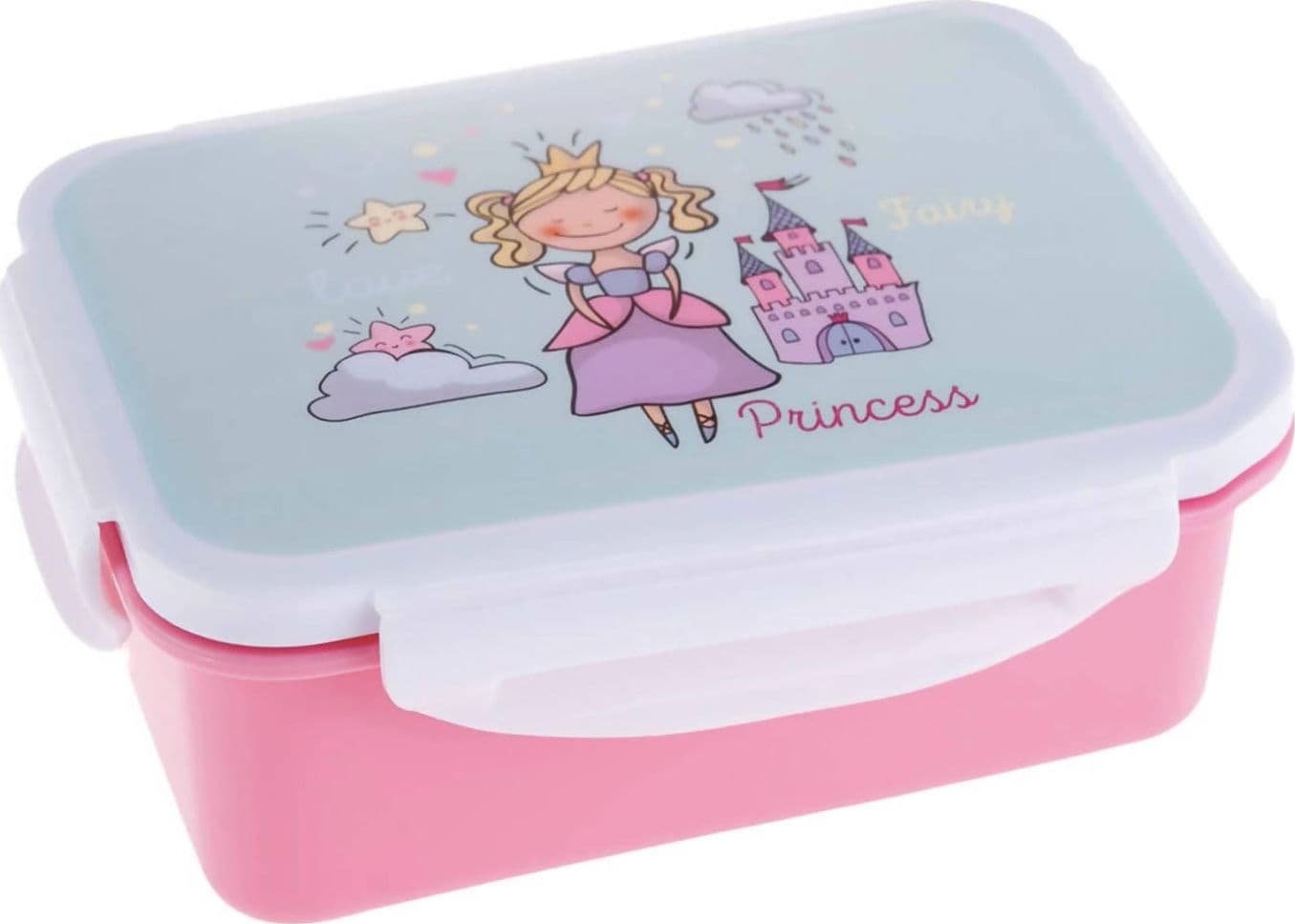 Porta Merenda I-Drink Kids Principessa Contenitore Cibo Lunchbox per Bambine Rosa E Azzurro Adatto Al Frigorifero 16x12x6,5 Cm I- Drink in Lunchbox Cartolibreria La Fenice - Spadafora, commercioVirtuoso.it