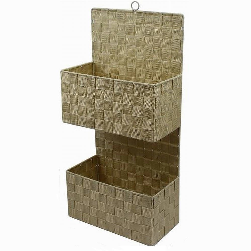 PORTA OGGETTI DA APPENDERE IN TESSUTO A 2 RIPIANI PARETE ORGANIZER BEIGE 79099 in Ripiani pensili Trade Shop italia - Napoli, commercioVirtuoso.it