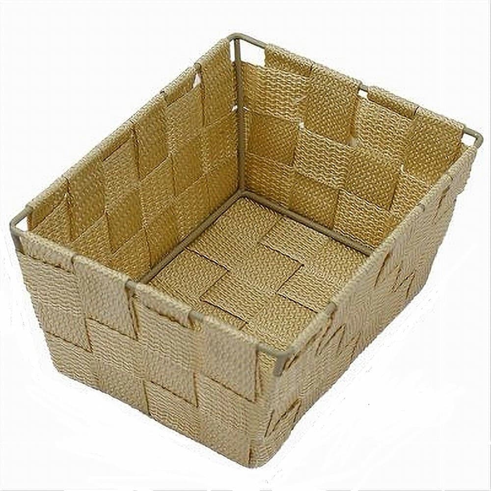 PORTA OGGETTI MULTIUSO ORGANIZER BAGNO CAMERA CUCINA TESSUTO BEIGE 19X14X9CM 79009 in Ripiani pensili Trade Shop italia - Napoli, commercioVirtuoso.it