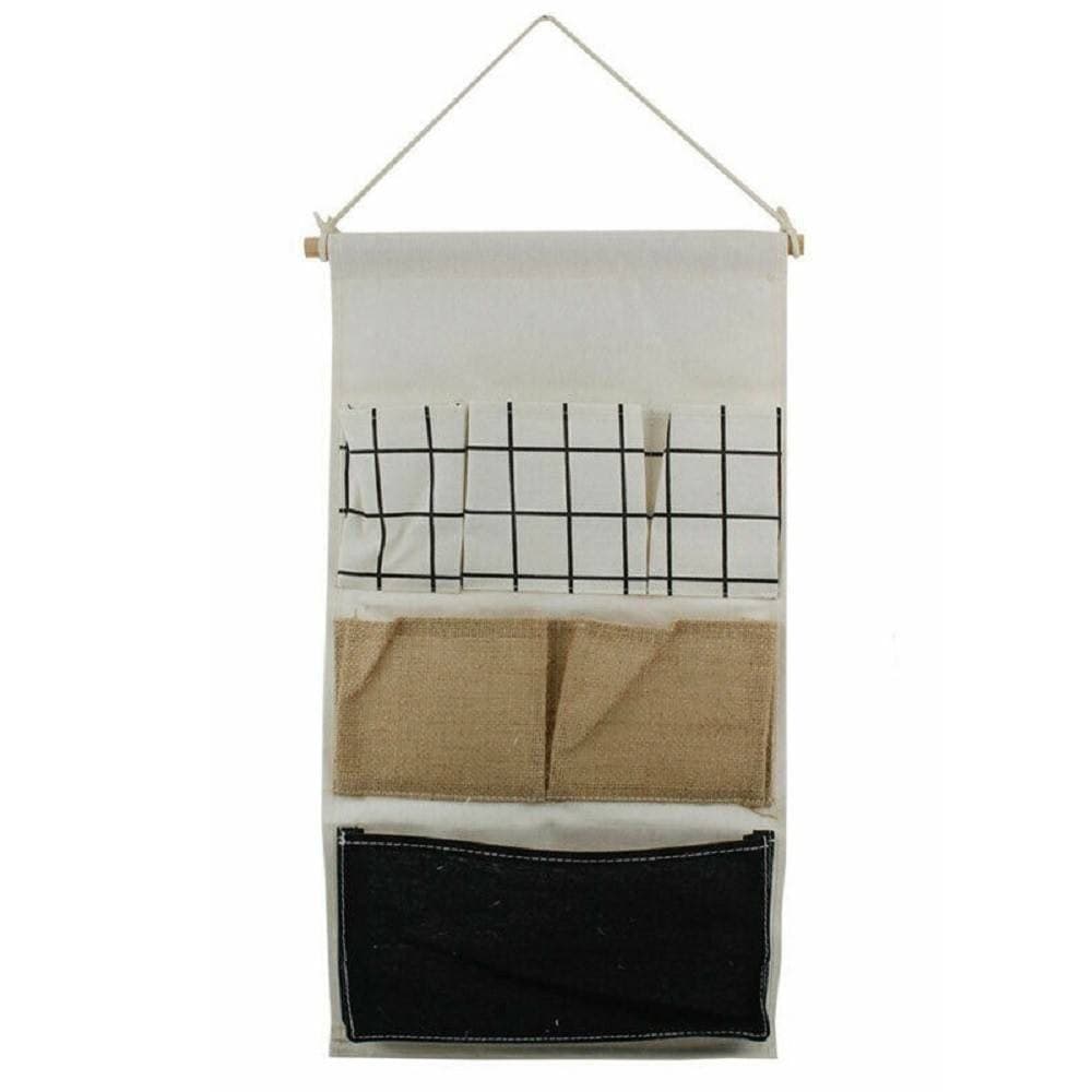 Porta-Oggetti-Organizer-Appendere-6-Tasche-Tessuto-Bagno-Camera-Multiuso-10479