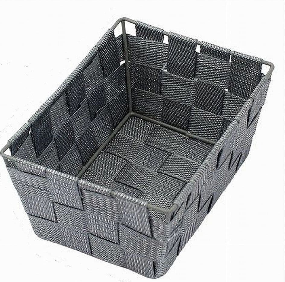 PORTA OGGETTI ORGANIZER BAGNO CAMERA CUCINA TESSUTO GRIGIO SCURO 19X14X9CM 79118 in Ripiani pensili Trade Shop italia - Napoli, commercioVirtuoso.it