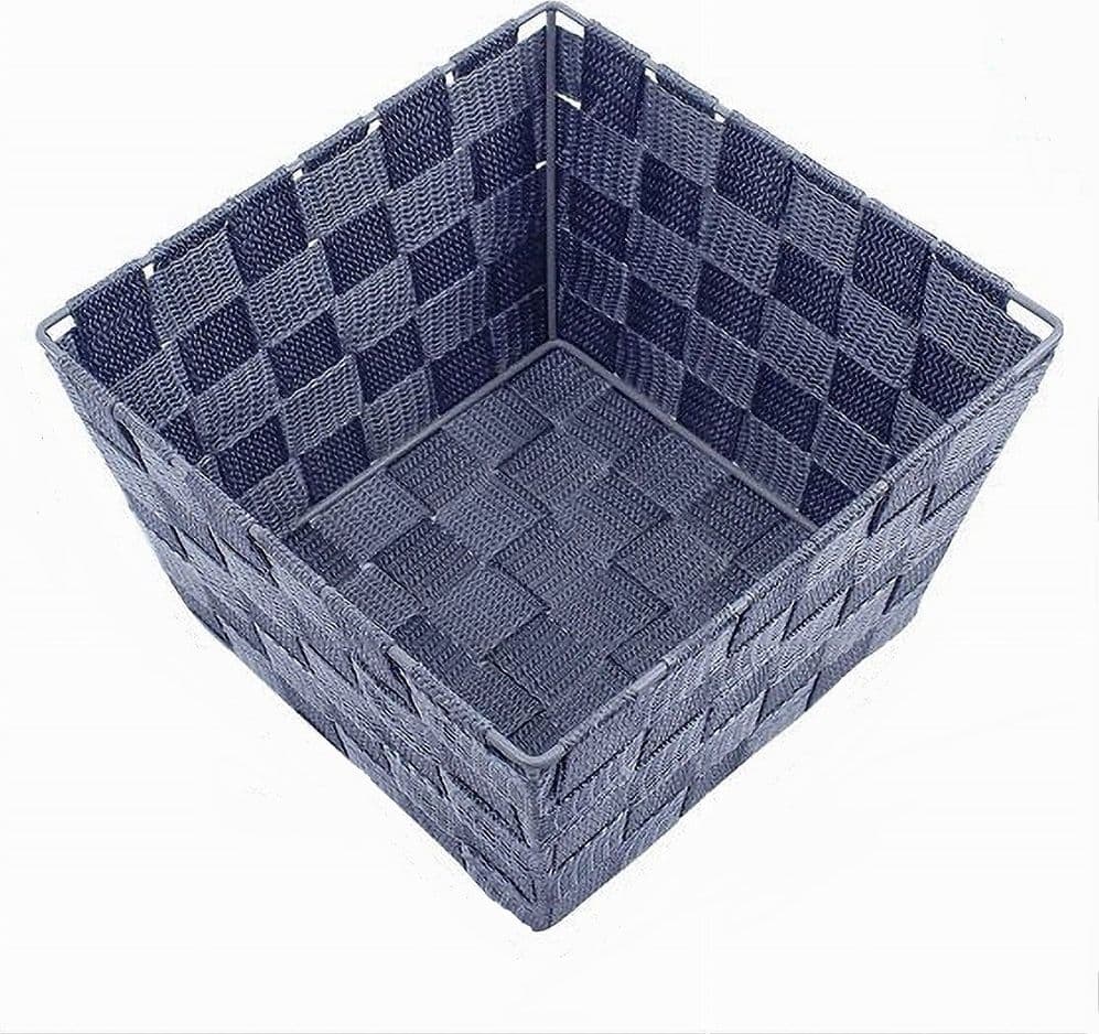 PORTA OGGETTI ORGANIZER BLU PER BAGNO CAMERA CUCINA IN TESSUTO 16X16X8.5CM 79004 in Contenitori con coperchio Trade Shop italia - Napoli, commercioVirtuoso.it