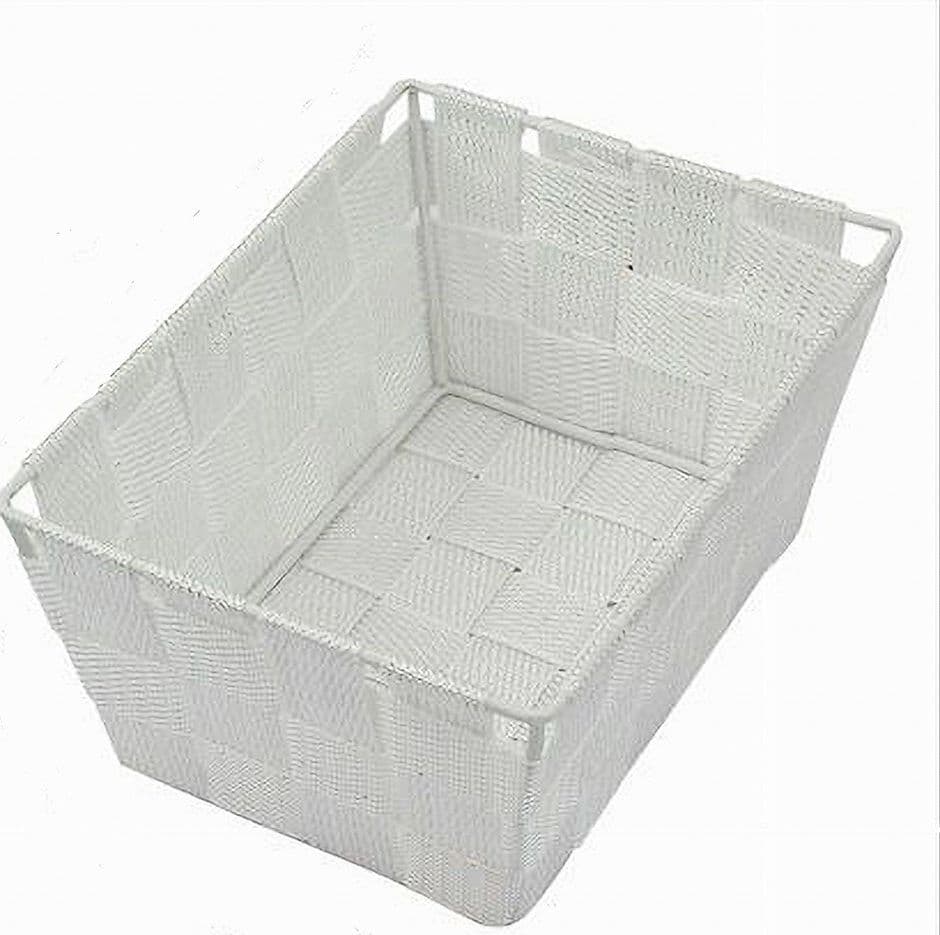 PORTA OGGETTI ORGANIZER MULTIUSO BAGNO CUCINA IN TESSUTO BIANCO 19X14X9CM 79117 in Ripiani pensili Trade Shop italia - Napoli, commercioVirtuoso.it